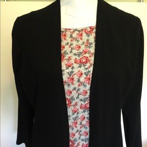 NWT AT Black Long Sleeve Open Front Cardigan LP